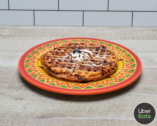 Chocolate waffle at Green Cactus Mexican Grill